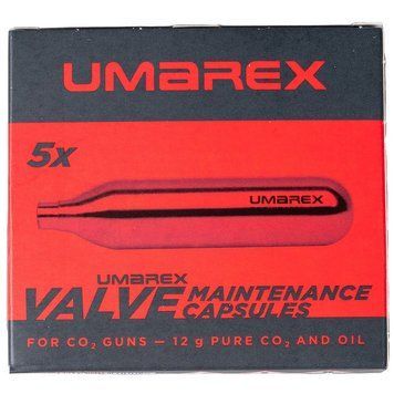 Капсульний картридж для збереження та очищення CO2 Capsules - 12 g - 5 pcs - 4.1683 [Umarex] (для страйкболу) 19593 фото