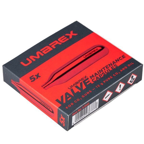 Капсульний картридж для збереження та очищення CO2 Capsules - 12 g - 5 pcs - 4.1683 [Umarex] (для страйкболу) 19593 фото