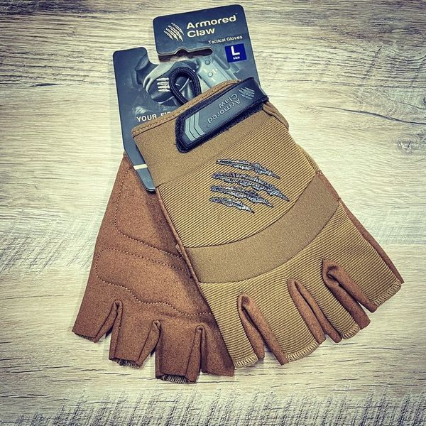 Тактические перчатки Armored Claw Shooter Cut - tan (Размер L) [Armored Claw] (для страйкбола) ACL-33-020517(L) фото