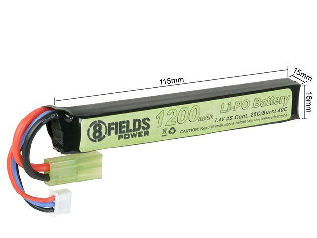 АКБ Li-Po 1200mAh 7,4V 25/40C [Victory Battery] (для страйкбола) VL251274 фото