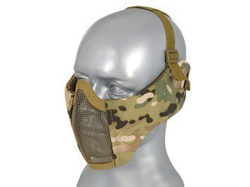 Stalowa maska siatkowa 2.0 z ochroną uszu - Multicamo [P&J] (для страйкболу) MA-100-CP фото