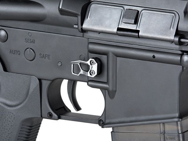 Двухсторонняя увеличенная кнопка сброса магазина Mod.B для AEG AR15/M4 - Grey [KUBLAI] (для страйкбола) AS.M4-149-GR фото
