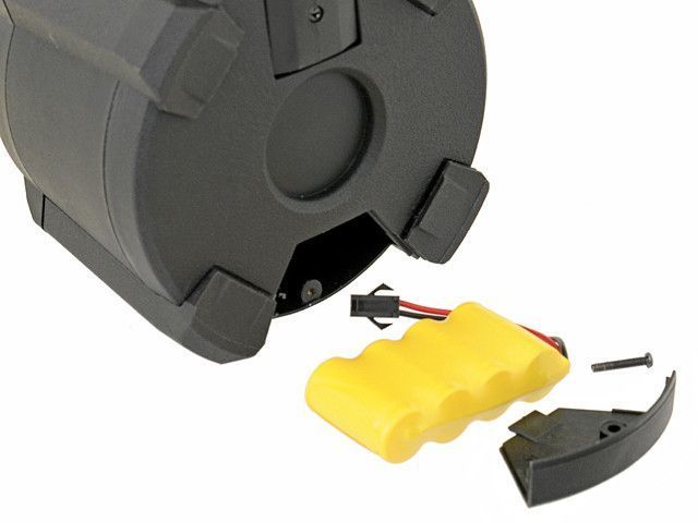Електробункерний магазин на 1200 куль для AK (Vibro Control) &mdash; Black [BattleAxe] (для страйкболу) FBP2281BK-AKB фото
