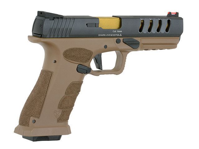 SHARK Full Auto CO2 Pistolet - Dark Earth [APS] (для страйкболу) SHARK.D фото