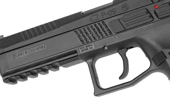 ASG &mdash; CZ P-09 Metal Slide Airsoft Pistol &mdash; Black &mdash; GBB + Case &mdash; 17657 (для страйкболу) 12734 фото