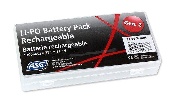 ASG - AEG Battery - LiPo - 11,1 V - 1300 mAh - 25C - [1+1+1] - 17207 (для страйкболу) 10511 фото