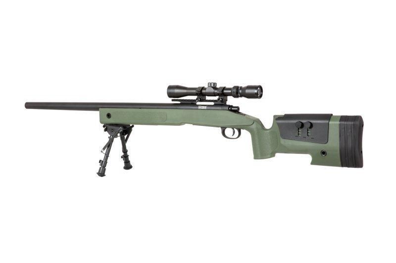 Страйкбольный аналог karabinu wyborowego SA-S02 CORE&trade; z lunetą i dw&oacute;jnogiem - oliwkowa [Specna Arms] (для страйкболу) SPE-03-026053 фото