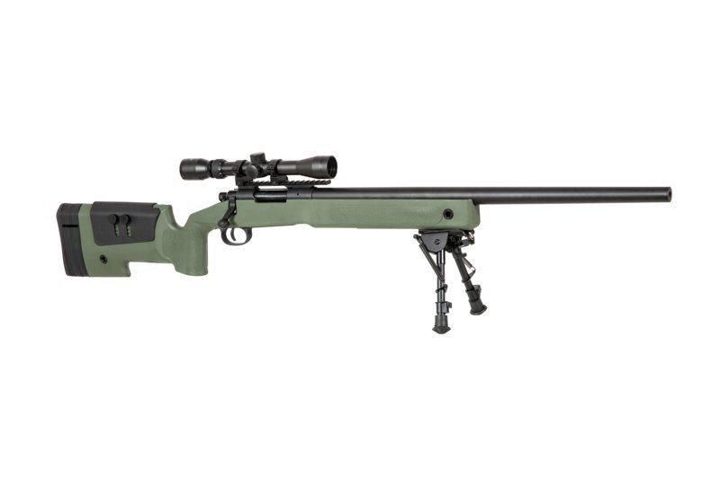 Страйкбольный аналог karabinu wyborowego SA-S02 CORE&trade; z lunetą i dw&oacute;jnogiem - oliwkowa [Specna Arms] (для страйкболу) SPE-03-026053 фото
