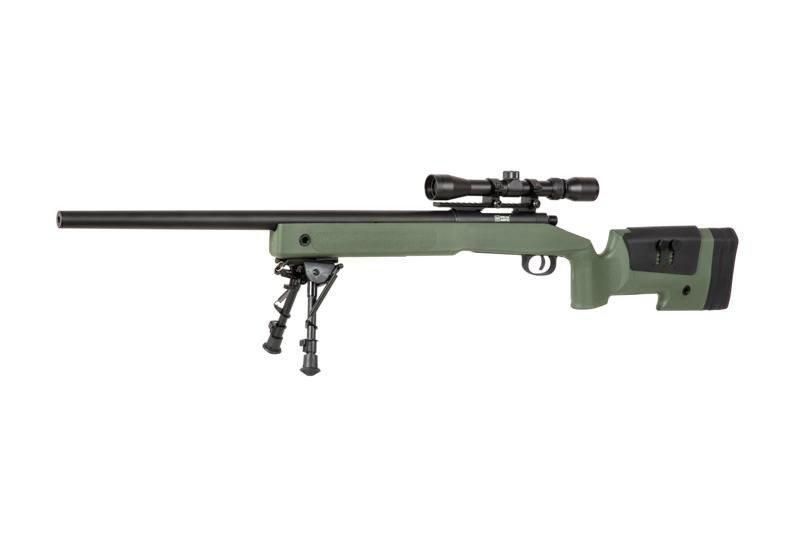 Страйкбольный аналог karabinu wyborowego SA-S02 CORE&trade; z lunetą i dw&oacute;jnogiem - oliwkowa [Specna Arms] (для страйкболу) SPE-03-026053 фото