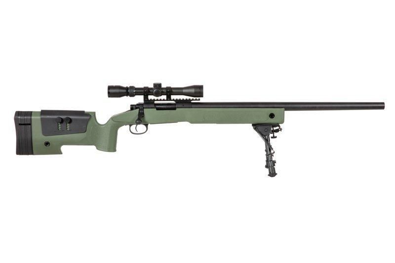 Страйкбольный аналог karabinu wyborowego SA-S02 CORE&trade; z lunetą i dw&oacute;jnogiem - oliwkowa [Specna Arms] (для страйкболу) SPE-03-026053 фото