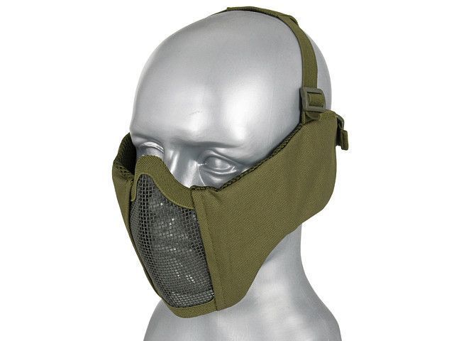Stalowa maska siatkowa 2.0 z ochroną uszu - Olive [P&J] (для страйкболу) MA-100-OD фото