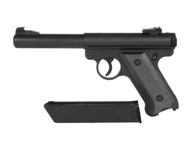 Страйкбольный пистолет Ruger MK1 Black Gas GNB [KJW] (для страйкбола) GGH-0201(00719) фото