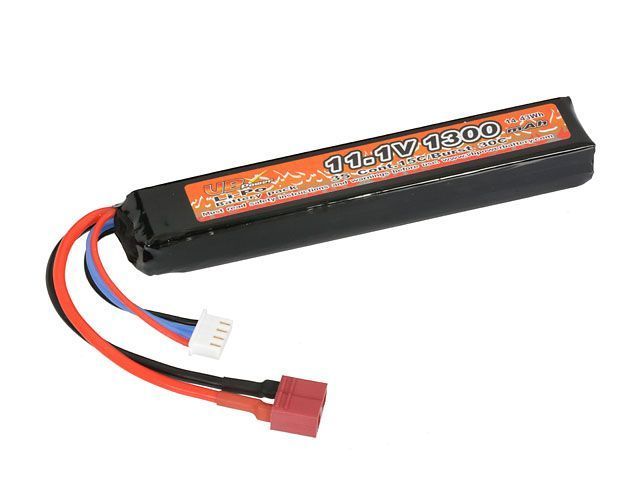 Аккумулятор Li-Po 1300mAh 11,1V 15/30C -T-CONNECTOR [Victory Battery] (для страйкбола) VL151311TC фото