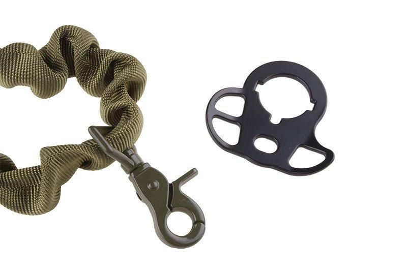 Одноточковий ремінь збройовий Bungee з антабкою M4/M16 &mdash; olive [GFC Tactical] GFT-24-019489 фото
