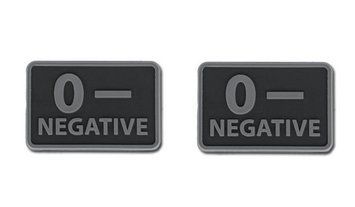 Helikon - PVC Patch - Blood Type - 0- NEG - Black - 2pcs (для страйкбола) 11925 фото