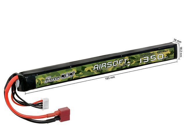 Akumulator airsoftowy 25/50C 1350mAh 3S1P 11.1V LiPo T-Plug&nbsp;(для страйкбола) B-AS-25-50C-1350-3S1P фото