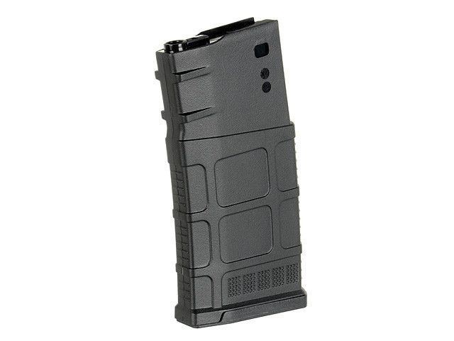 Полімерний бункерний магазин на 400 кульок тип FLASH SR25/AR10 - Black [BattleAxe] (для страйкболу) FBP2313 фото