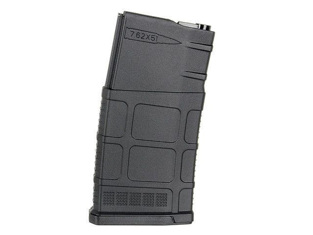 Полімерний бункерний магазин на 400 кульок тип FLASH SR25/AR10 - Black [BattleAxe] (для страйкболу) FBP2313 фото
