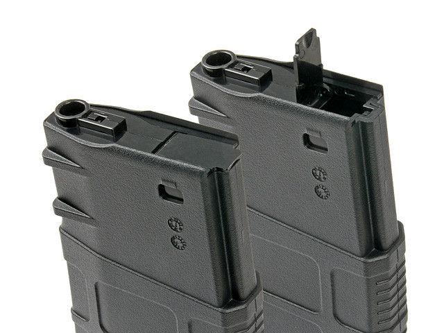 Полімерний бункерний магазин на 400 кульок тип FLASH SR25/AR10 - Black [BattleAxe] (для страйкболу) FBP2313 фото