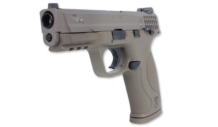 Tokyo Marui - Pistol airsoft SW P9 V Custom - Flat Dark Earth - GBB (для страйкболу) 13772 фото