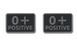 Helikon - PVC Patch - Blood Type - 0+ POS - Black - 2pcs (для страйкболу) 11924 фото
