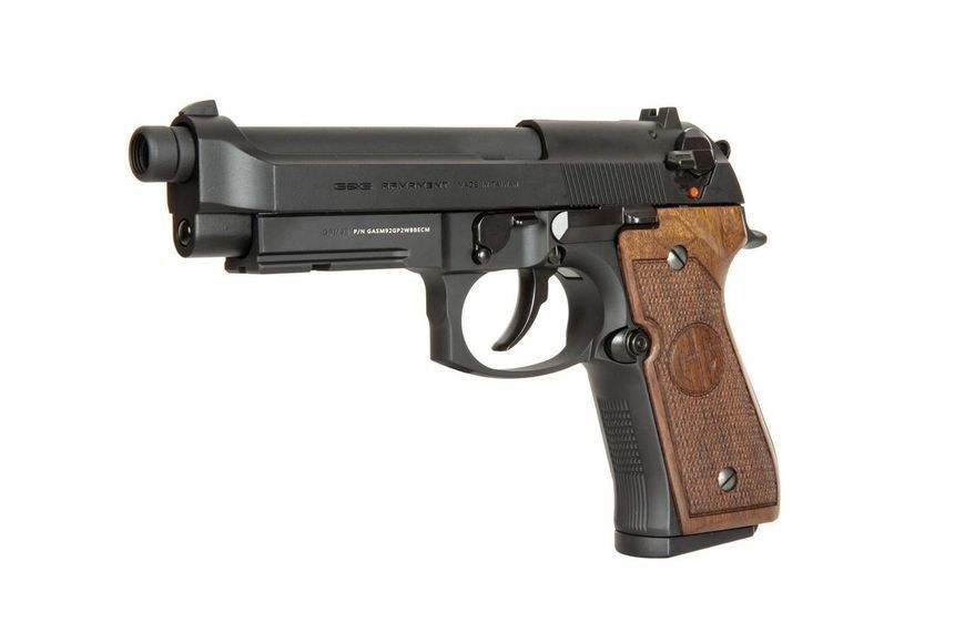 Страйкбольный аналог pistoletu GPM92 GP2 walnut grip edition - czarna [G&G] (для страйкболу) GIG-02-029191 фото