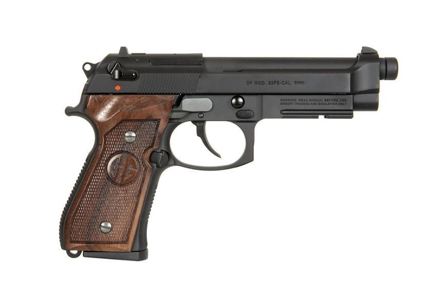 Страйкбольный аналог pistoletu GPM92 GP2 walnut grip edition - czarna [G&G] (для страйкболу) GIG-02-029191 фото
