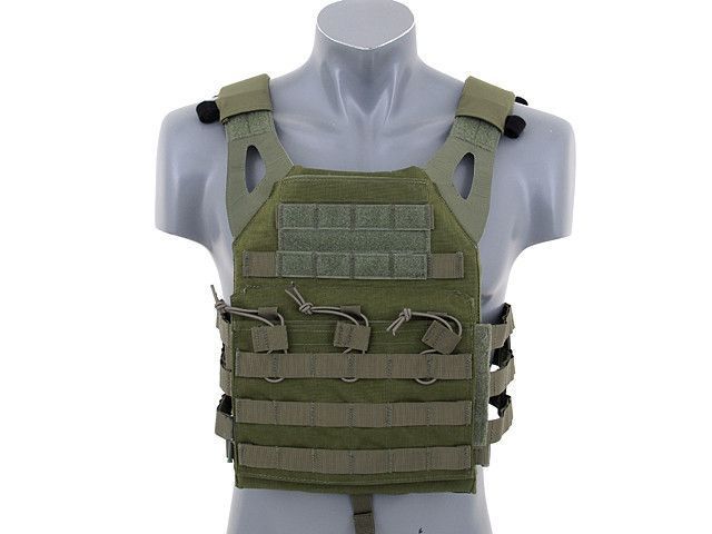 Легкий Jump Plate Carrier с аналогам баллистических пластин - Olive [Emerson] (для страйкбола) EM7344G фото