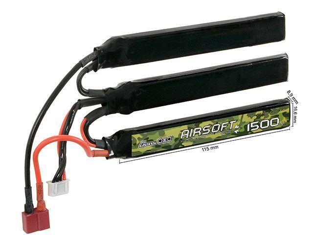 Akumulator airsoftowy 25/50C 1500mAh 3S1P 11.1V LiPo T-Plug&nbsp;(для страйкбола) B-AS-25-50C-1500-3S1P фото