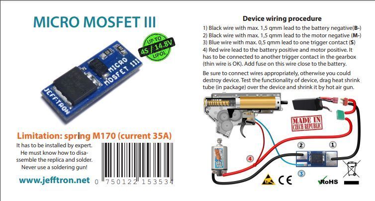 Mosfet JeffTron Micro III (для страйкболу) JEF-08-020989 фото