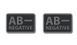 Helikon - PVC Patch - Blood Type - AB - NEG - Black - 2pcs (для страйкболу) 11923 фото