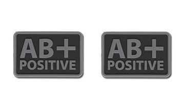 Helikon - PVC Patch - Blood Type - AB+ POS - Black - 2pcs (для страйкбола) 11922 фото