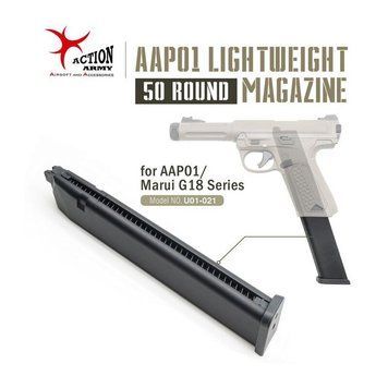 Action Army &mdash; Магазин AAP01 50R &mdash; 50 куль &mdash; U01-021 Glock 17/18c green gas (для страйкболу) 181211 фото