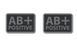 Helikon - PVC Patch - Blood Type - AB+ POS - Black - 2pcs (для страйкболу) 11922 фото