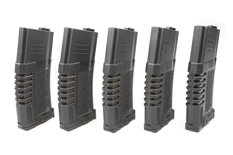 Набір 5 механічних магазинів PMG 140 куль для приводів серії M4/M16 - Black [AMOEBA] (для страйкболу) AMB-05-014749 фото