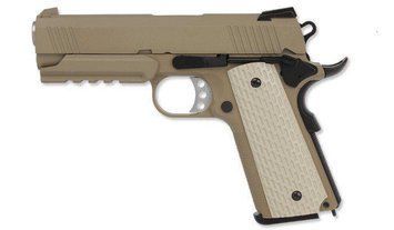 WE - SOCOM 4.3 with Rail Pistol airsoft - FDE - Full Metal (для страйкболу) 7758 фото
