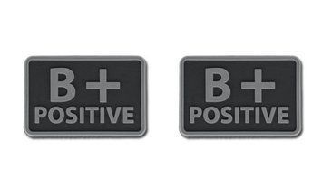 Helikon - PVC Patch - Blood Type - B+ POS - Black - 2pcs (для страйкбола) 11920 фото