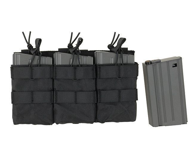Открытый тройной подсумок для магазинов 7.62 - Black [8FIELDS] (для страйкбола) M51613110-BK фото