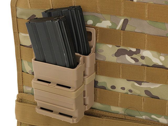 Polimerowa ładownica na 2 magazynki 5.56 - dark earth [FMA] (для страйкболу) TB299 фото