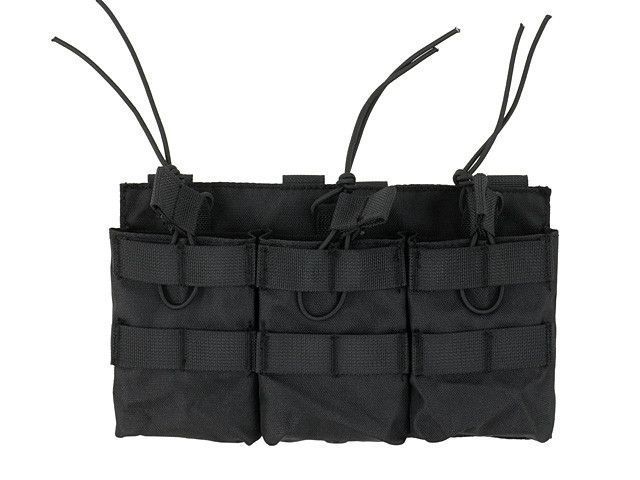 Открытый тройной подсумок для магазинов 7.62 - Black [8FIELDS] (для страйкбола) M51613110-BK фото