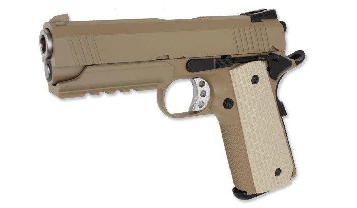 WE - SOCOM 4.3 with Rail Pistol airsoft - FDE - Full Metal (для страйкбола) 7758 фото
