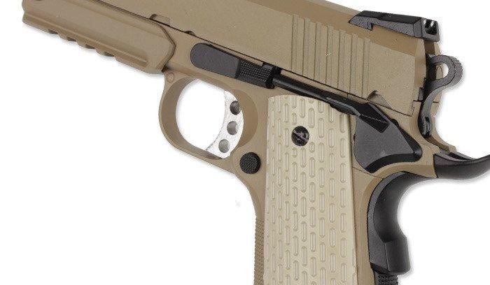 WE - SOCOM 4.3 with Rail Pistol airsoft - FDE - Full Metal (для страйкбола) 7758 фото