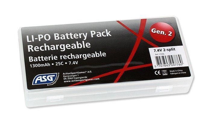 ASG - AEG Battery - LiPo - 7,4V - 1300 mAh - 25C - [1+1] - 17206 (для страйкбола) 11618 фото