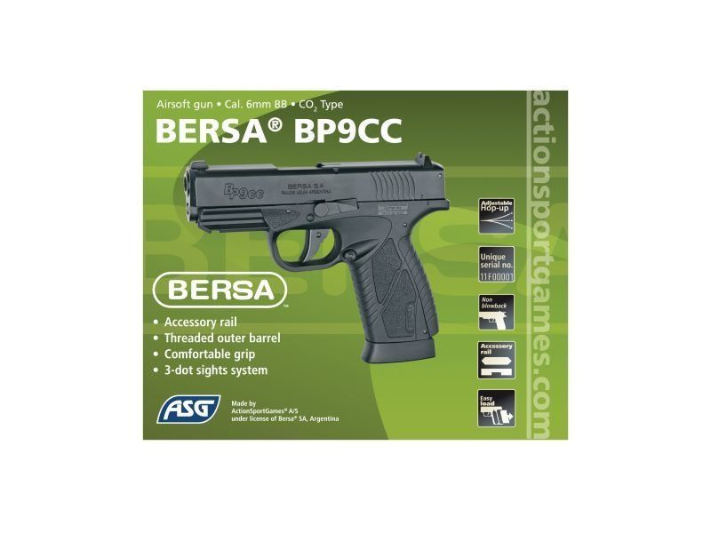 Страйкбольный аналог pistolet Bersa BP9CC [ASG] (для страйкболу) ASG-02-003638 фото
