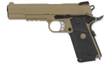 WE - SOCOM MEU with Rail Pistol airsoft - FDE - Full Metal (для страйкболу) 7759 фото
