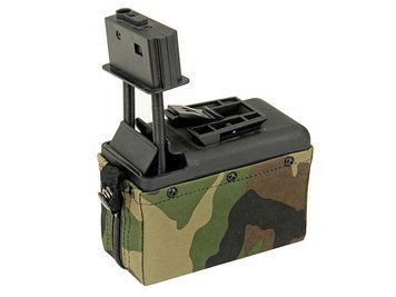 Elektryczny magazynek pudełkowy 1500 kulek do M249 - Woodland (для страйкболу) FBP2389 фото