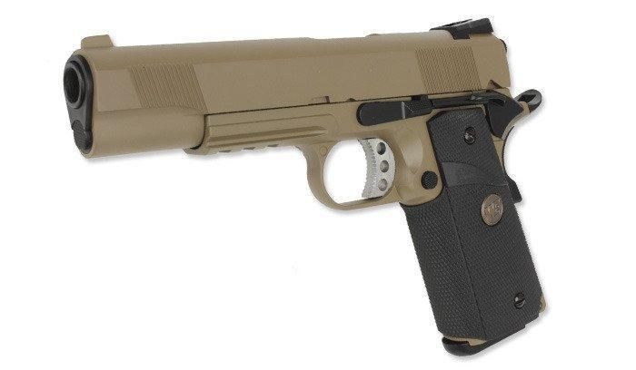 WE - SOCOM MEU with Rail Pistol airsoft - FDE - Full Metal (для страйкболу) 7759 фото