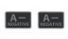 Helikon - PVC Patch - Blood Type - A - NEG - Black - 2pcs (для страйкболу) 11919 фото