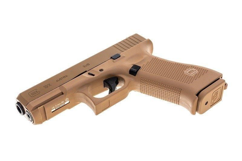 Страйкбольный пистолет GBB Glock 19X Green Gas - coyote [Umarex] (для страйкбола) UMA-02-026669 фото