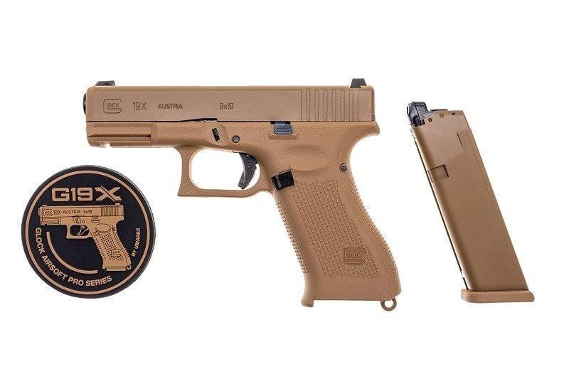 Страйкбольный пистолет GBB Glock 19X Green Gas - coyote [Umarex] (для страйкбола) UMA-02-026669 фото